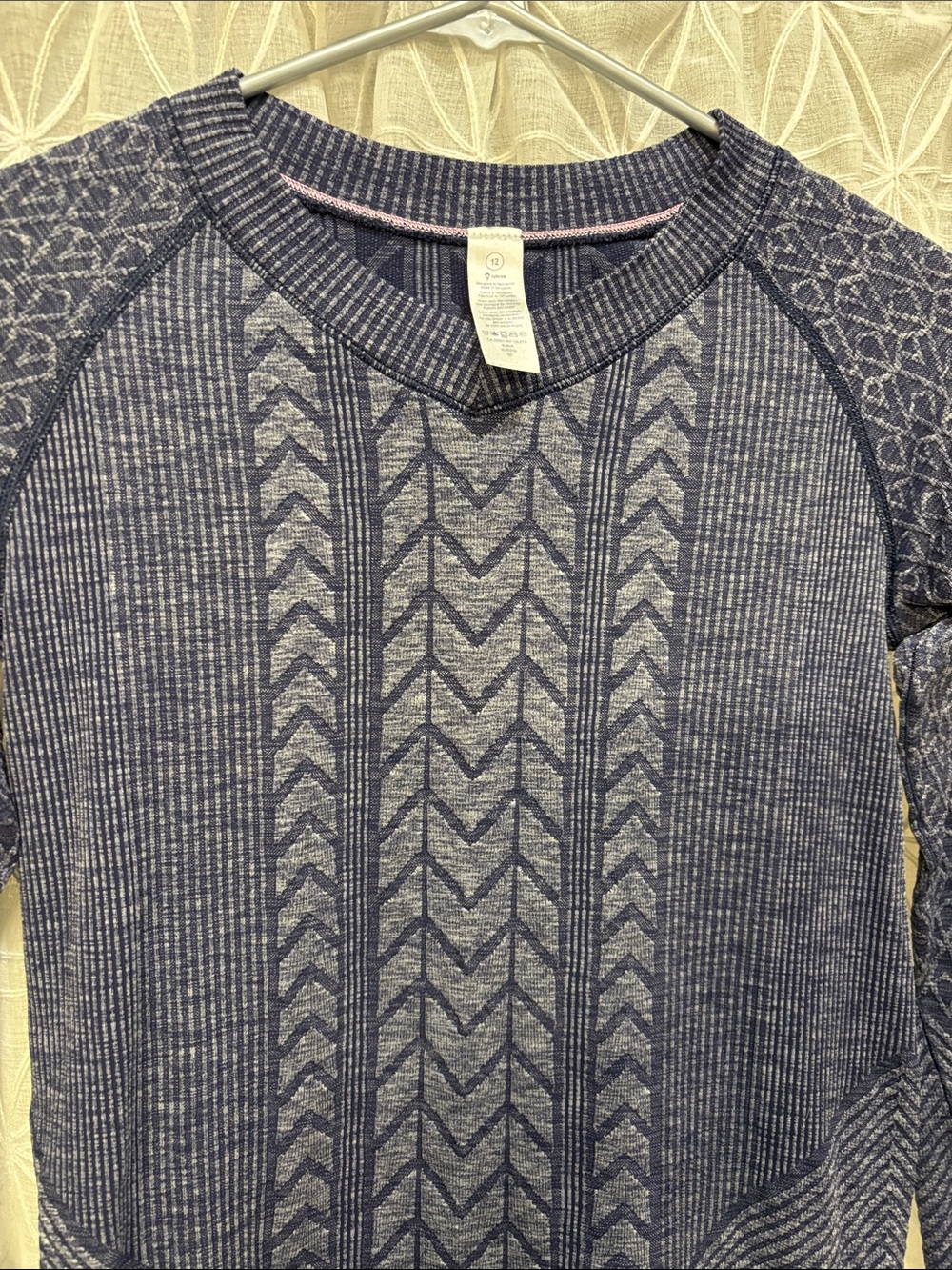 Ivivva Navy Patterned Long-Sleeve Pullover - Picture 3 of 4